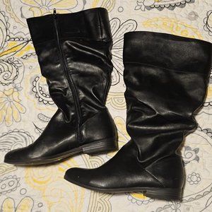 Black Leather Boots - Size 7.5WC